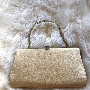 Vintage Gold Lame Evening Wristlet